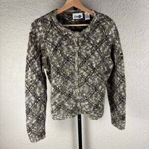 Vintage Paul Harris Design Mohair Acrylic Womens Medium Button Down Knit Sweater